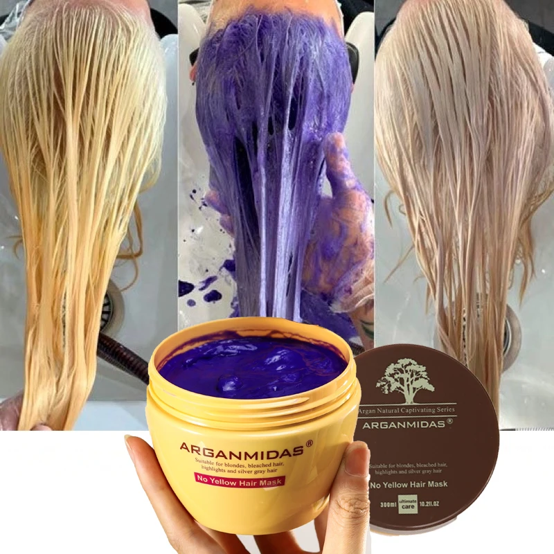 Sulphate Free Shimmer Light Violet Sliver Dyeing Toner Toning Private Label No Yellow Purple Shampoo For Blonde Hair