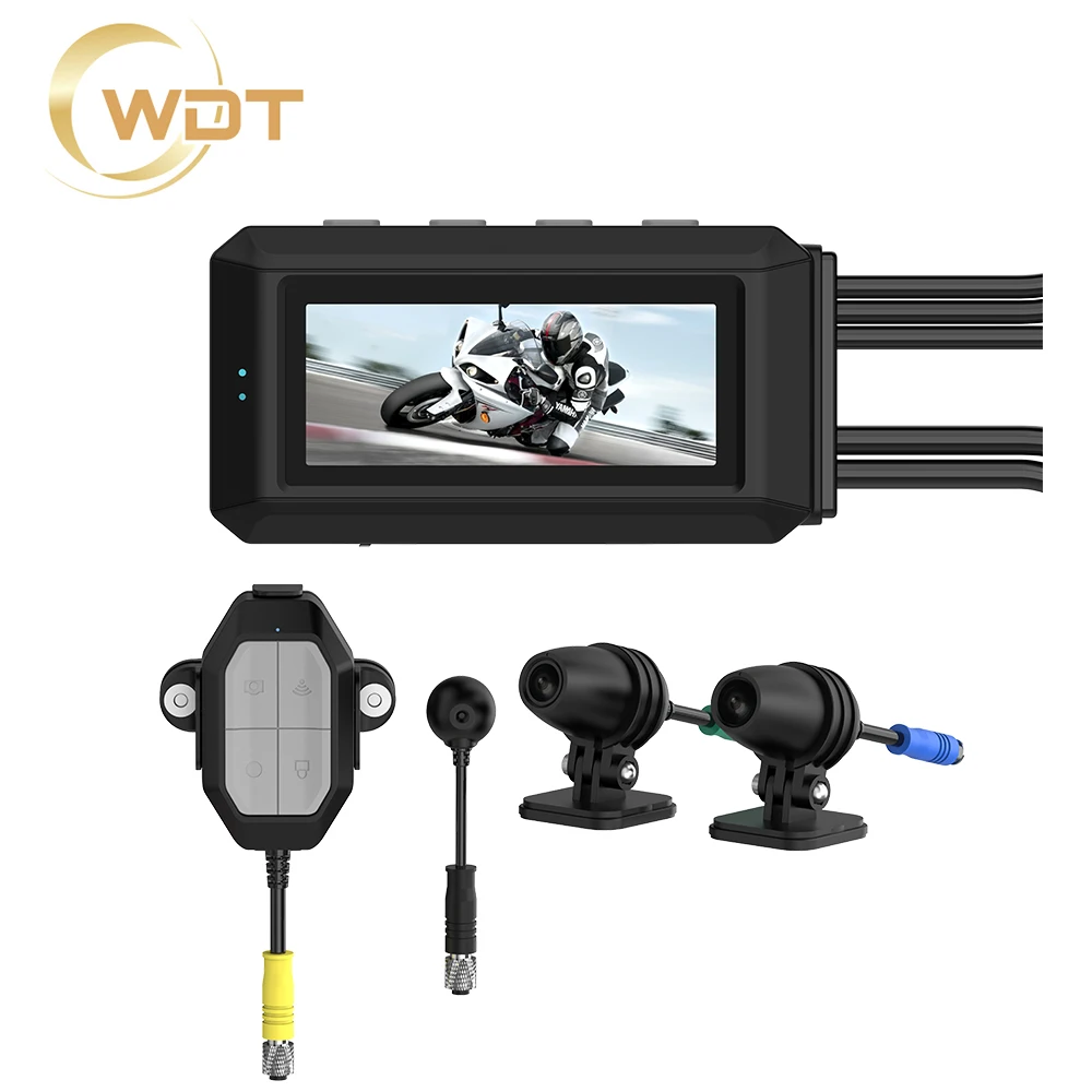 WiFi HD Dual 2K Motorcycle Dash Camera DVR Camera Wide Angle IP67 Overall Waterproof Antifog GPS Camara Moto