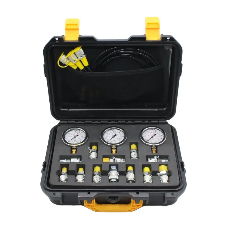 Universal Digital Excavator Hydraulic Pressure Test With 3 Test Hoses 3 Gauges 0-60Mpa Pressure Gauge