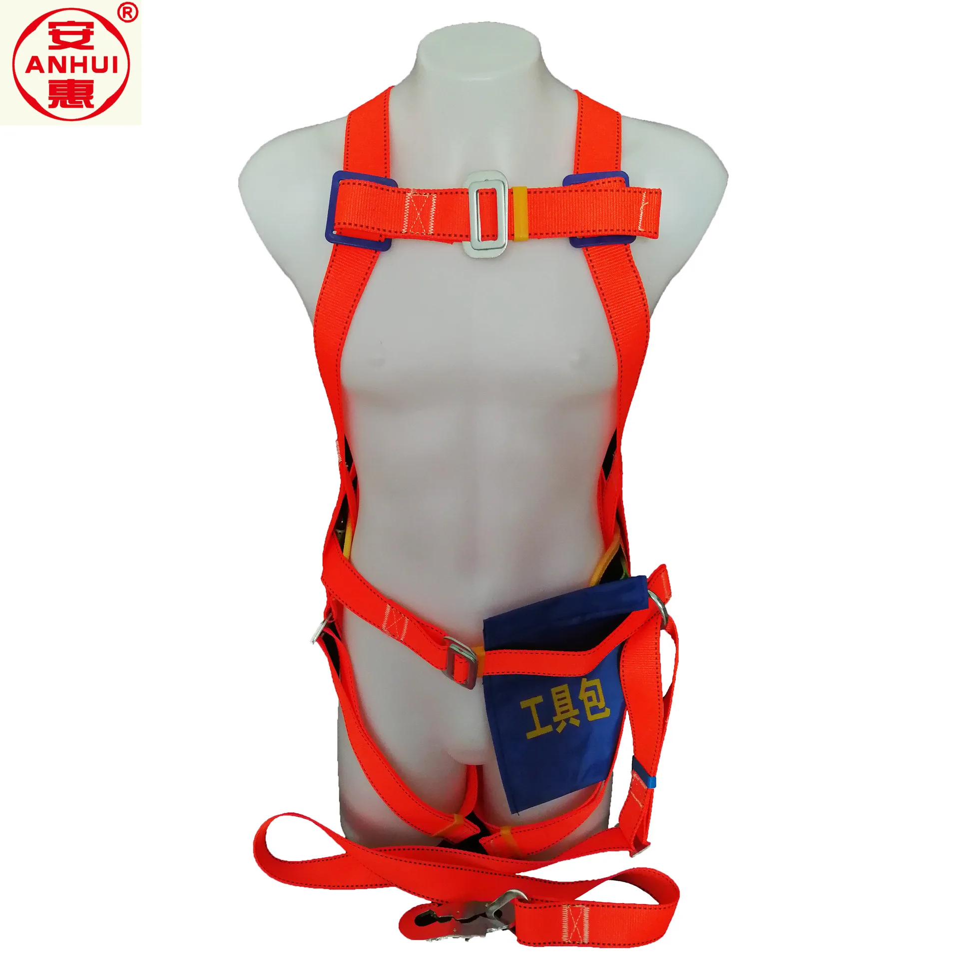 
Polyester plate hook nylon rope full body electrical safety belt for outdoor falling prevention 