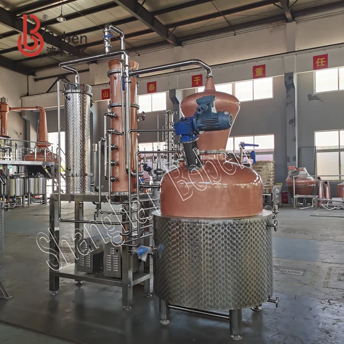 Boben 400L alcohol distiller machine copper still whisky brand vodka rum ethanol distilling equipment pot still column still