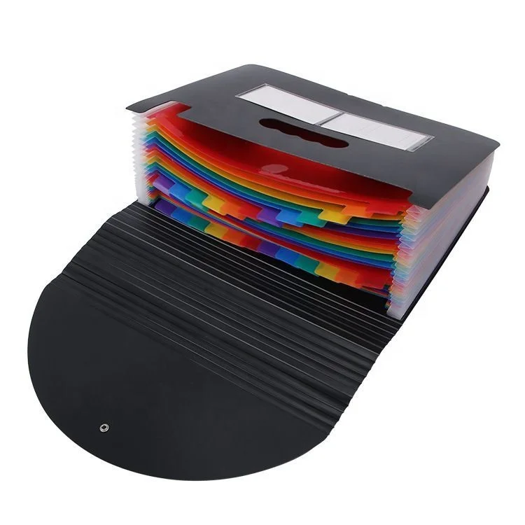 Multi-Color File Wallets Stand Bag Expanding File Folder With Plastic Envelop For Office Business
