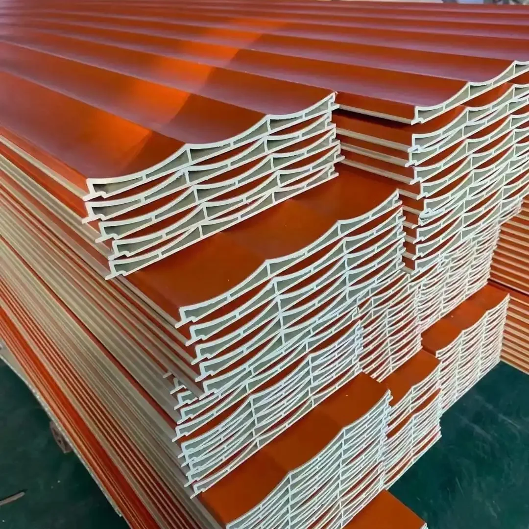 BAIJIN Wpc Wall Panel Pvc Wooden Grain Wall Panels Interior Decoration Slatted Wall Panel Sheets Wallboard