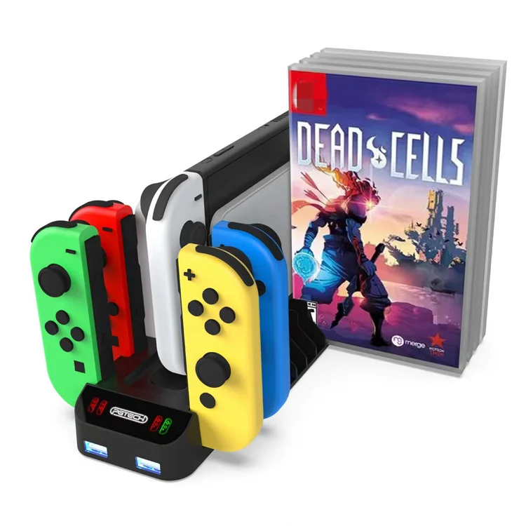 SYYTECH New Console Controller Charging Station Disc Storage Card Stand for Nintendo Switch NS OLED Game Charger Accessories