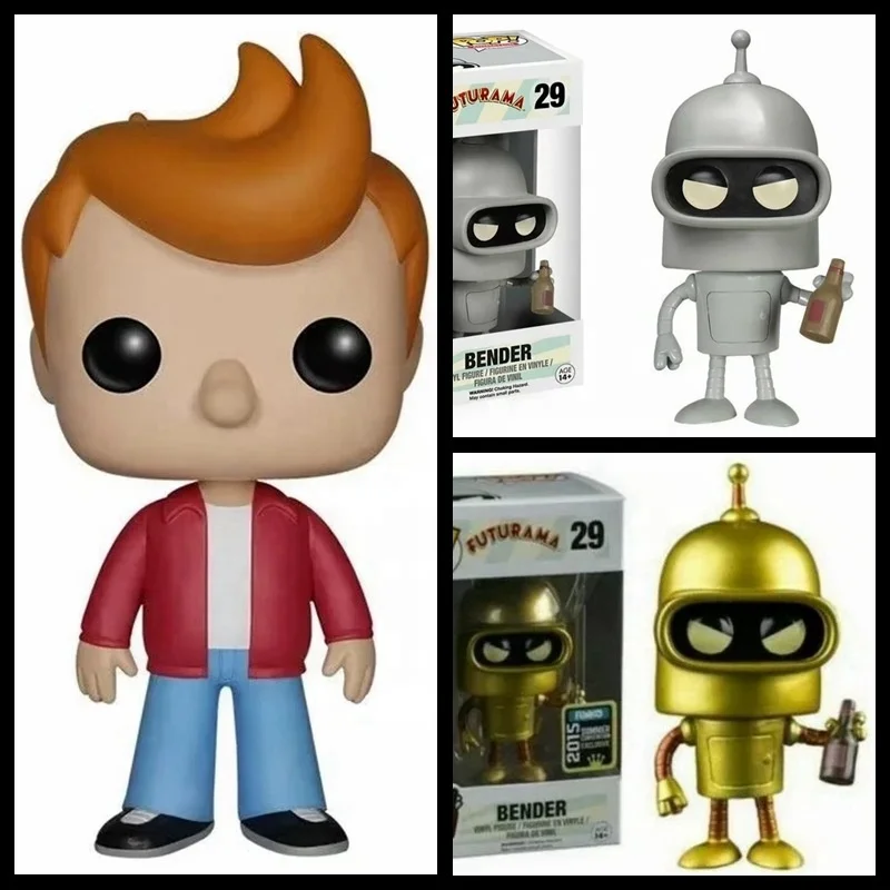 Wholesale Comic series kids toy funko pop Futurama Anime Suit Collection PVC Model Toys with funko pop protector Action Figures