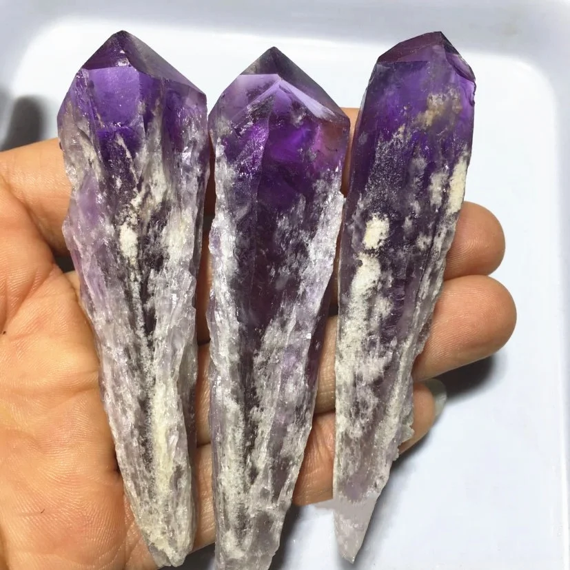 Wholesale high quality natural crystal specimen wand rough amethyst point (62321501008)