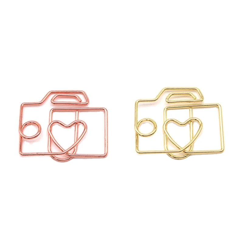 50 Piece Camera Shape Paper Clips,Funny Planner Clips for for Fun Office Supplies School Gifts Wedding Decoration