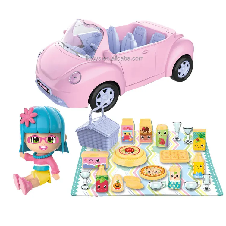 Игрушки везучие розовые складные кукольные с ремнями безопасности куклы игрушечные машинки для кукол набор аксессуаров отличный подарок девочек