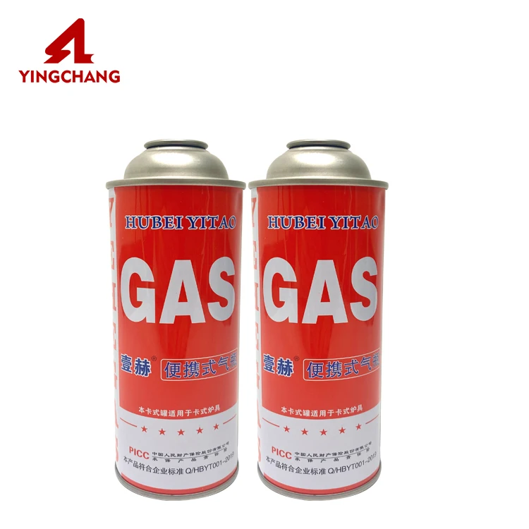 Hot sale product aerosol metal tin empty can 220g refillable 190g aerosol camping butane gas cartridge can