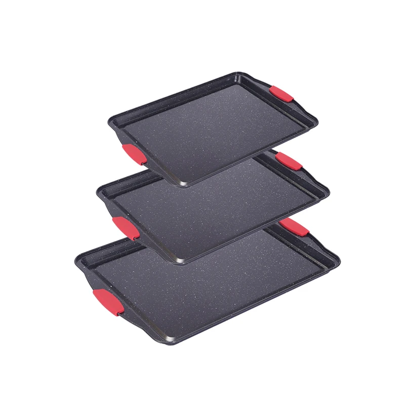 Wholesale Rectangular Baking Tray Carbon Steel Non Stick Muffin Cake Mold Baking Tray