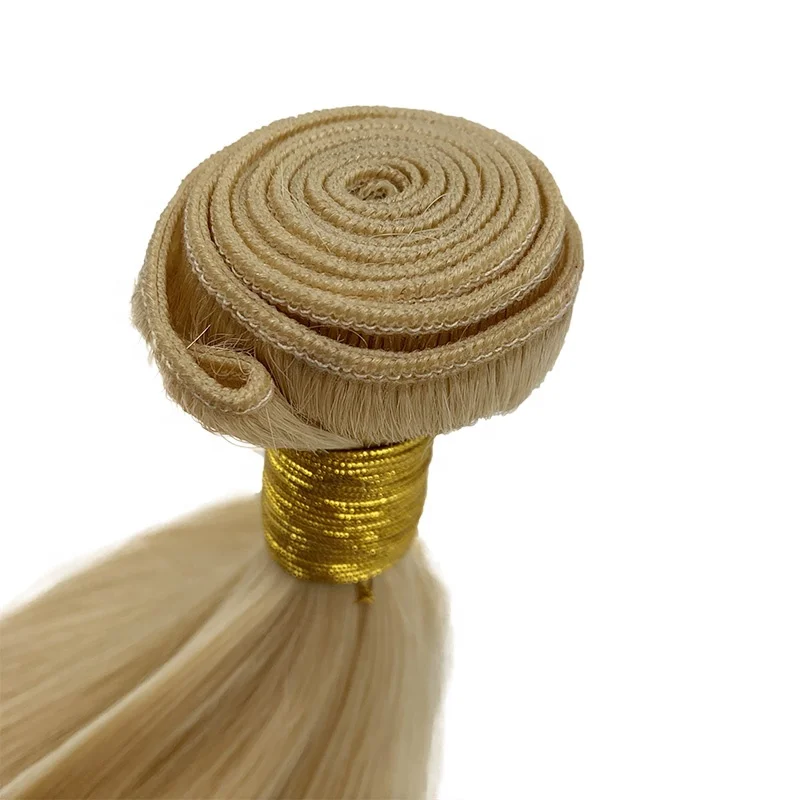 
100% russian double drawn silky straight remy human full cuticle aligned weft hair extensions 