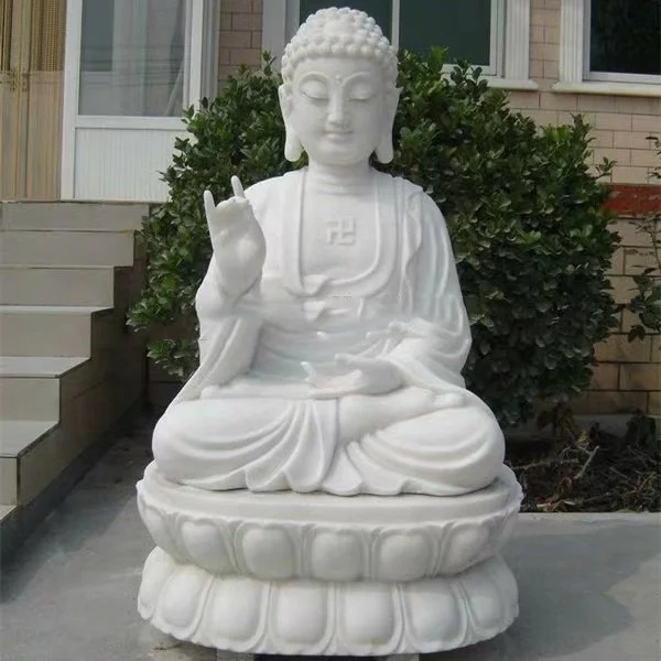 modern natural white china marble stone carvings buddha statue sculptures