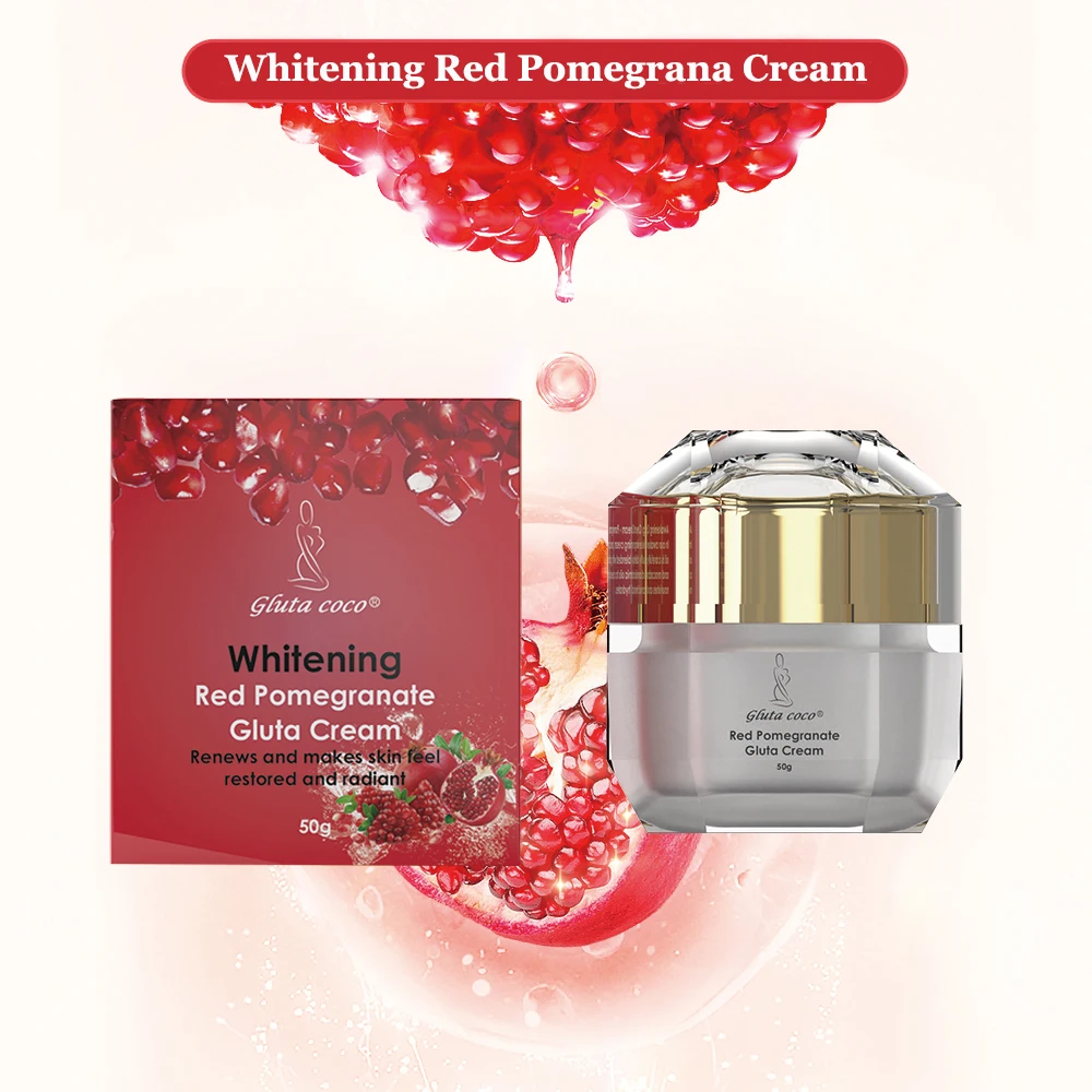 OEM Whitening Red Pomegranate Gluta Cream Gluta Fast Whitening Cream for the Face Skin Care product