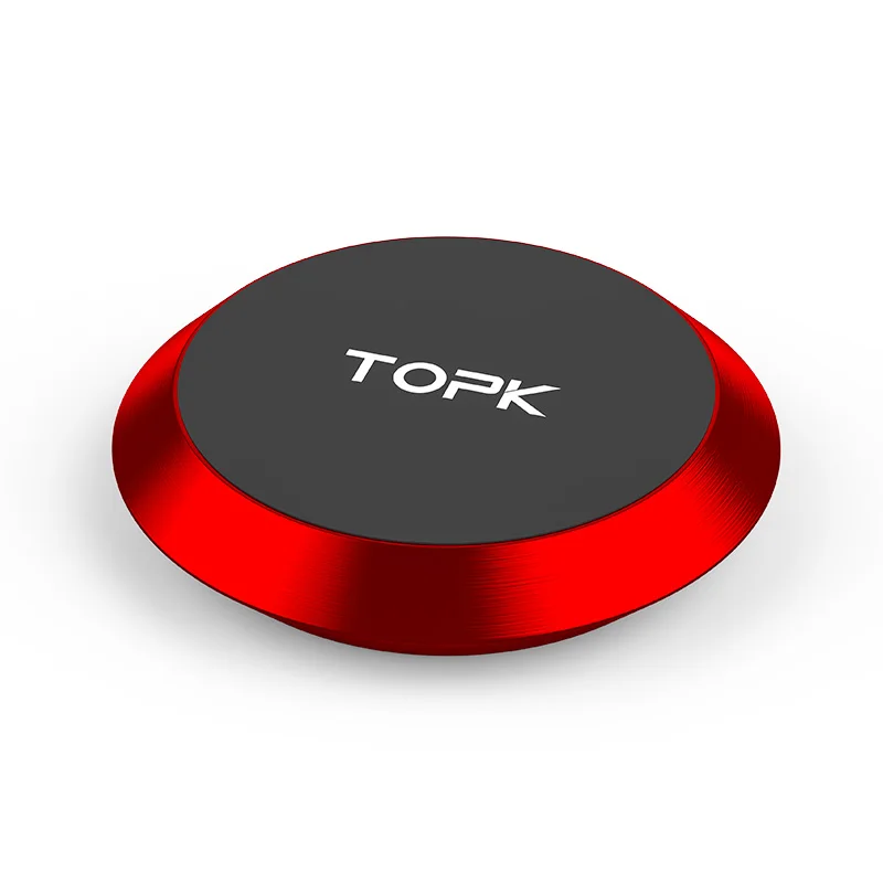 TOPK D21 Fashion Zinc Alloy Strong Magnetism Cell Phone Sticky Magnetic Car Phone Holder