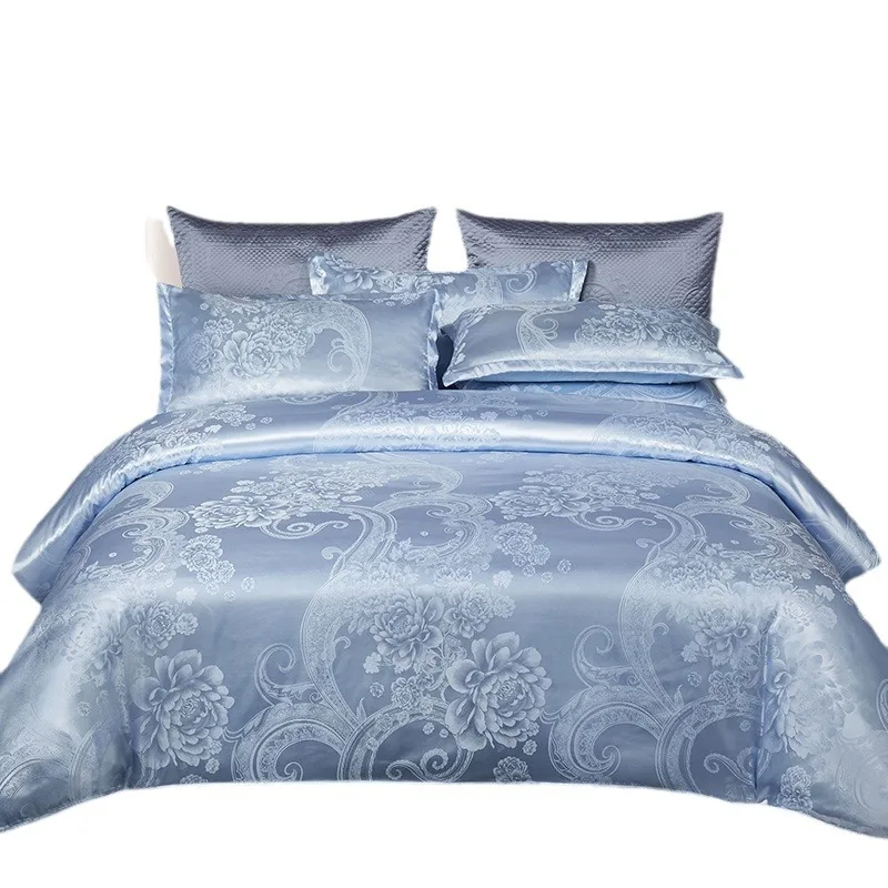 European-style sateen jacquard four-piece bedding four-piece