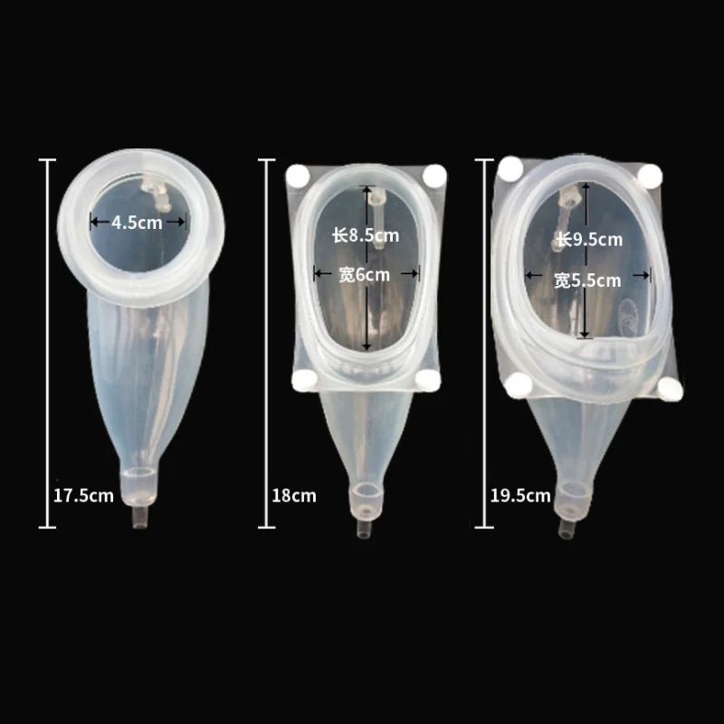Silicone external dispoz-a-bag urine collection system