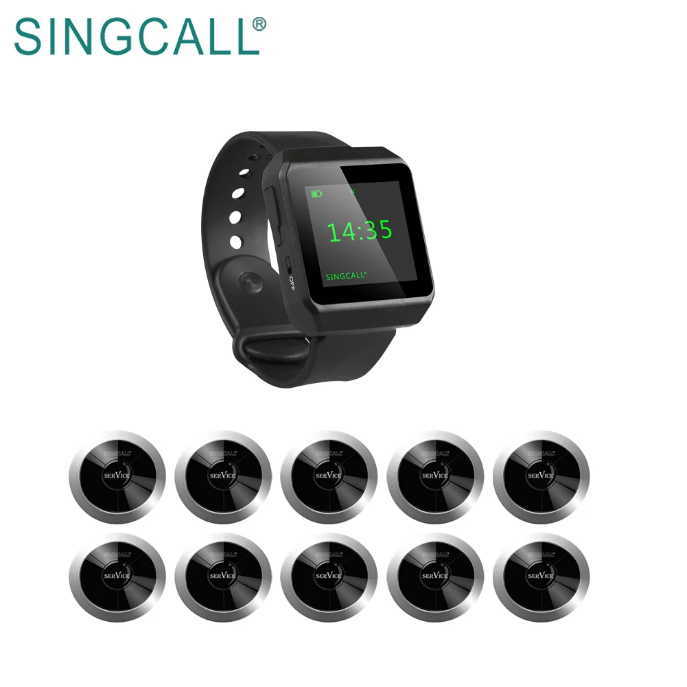 SINGCALL Watch Service Pager for Restaurant Hotel Cafe