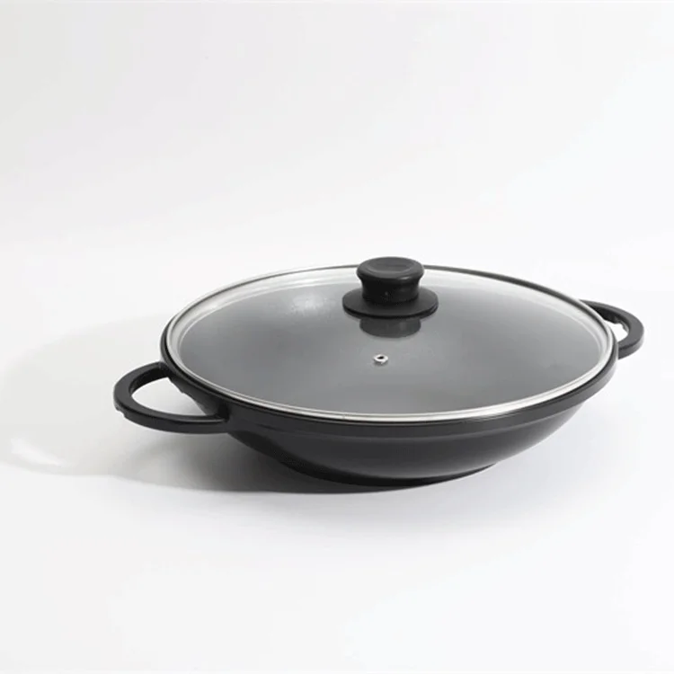 Double-ear frying pan nonstick frying pan household cooking pan restaurant hotel restaurant