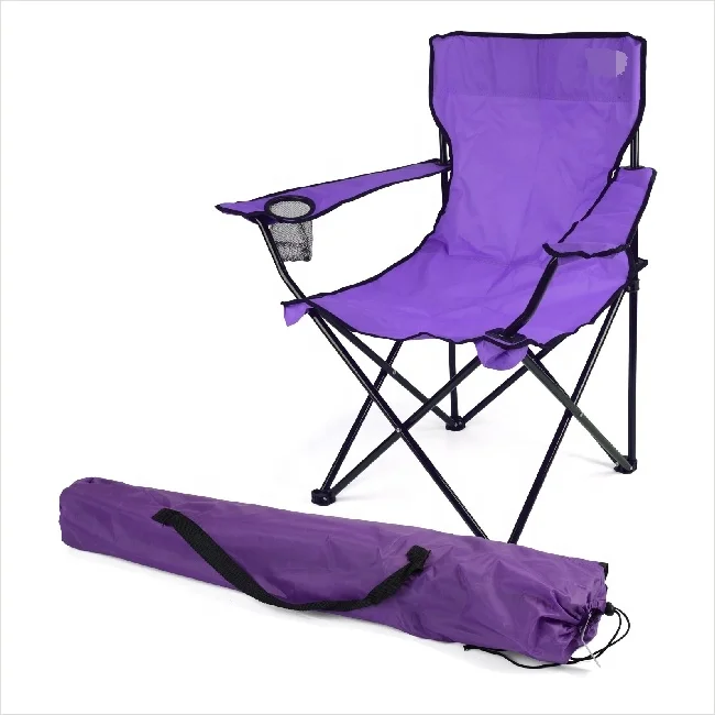 Portable Lightweight Foldable Camping Chair with Customized Printing Oxford Beach Chair with Cup Holder Fishing Chair Outdoor