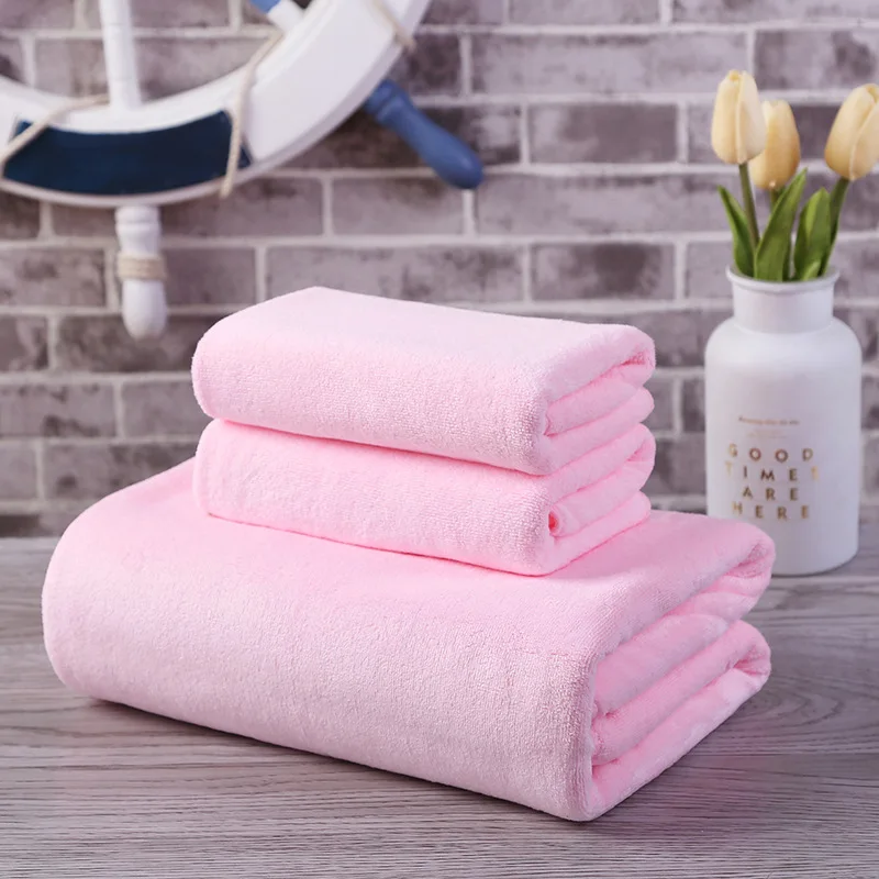 Factory direct sales Travel Sports Spa Microfiber Super Absorbent Soft Fast Drying Oversized 2 pcs Multipurpose shower towel set