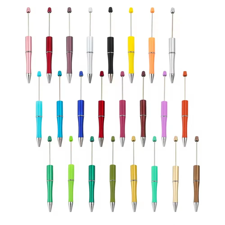 Wholesale Custom Ballpoint Beaded Pens Bulk for Beads Diy Charms Cartoon Silicone Focal Pen Topper Beads for Making Pens