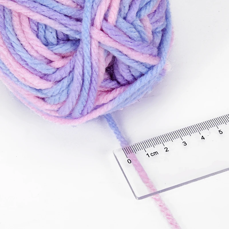 
Colorful Sectional Dyed 4Ply Fine Acrylic Yarn For Hand Knitting And Woven 