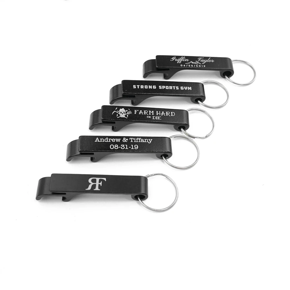 Colorful Color Aluminum Alloy Metal Custom Logo Souvenir Key Chain Bottle Opener