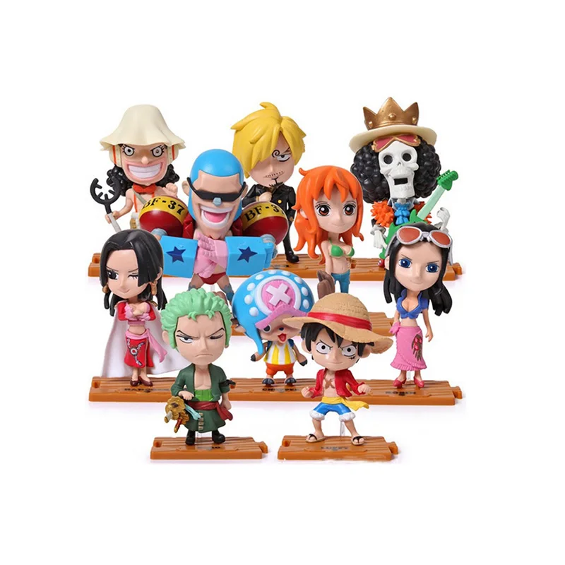 New Product Q version 6-10CM Law Luffy Ace Shanks Nami Law Zoro Sanji Chopper Hancock Figure Toys Straw Hat Pirates one pieces
