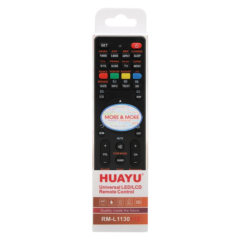 HUAYU RM-L1130+12 Universal Remote Control for All Brand LCD LED HDTV 3D Philips Samsung Sony LG Sharp TCL Smart  TV Remote