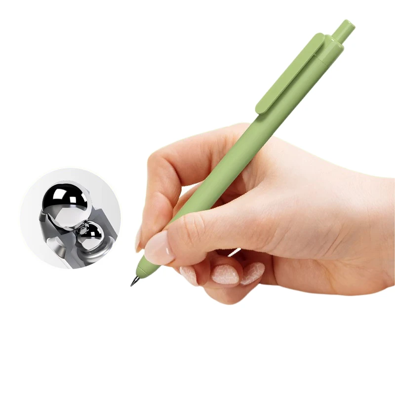 Retractable 0.5mm Neutral Pen Multi-color Black Ink Super Smooth Comfortable Rubber Grip School Office Writing
