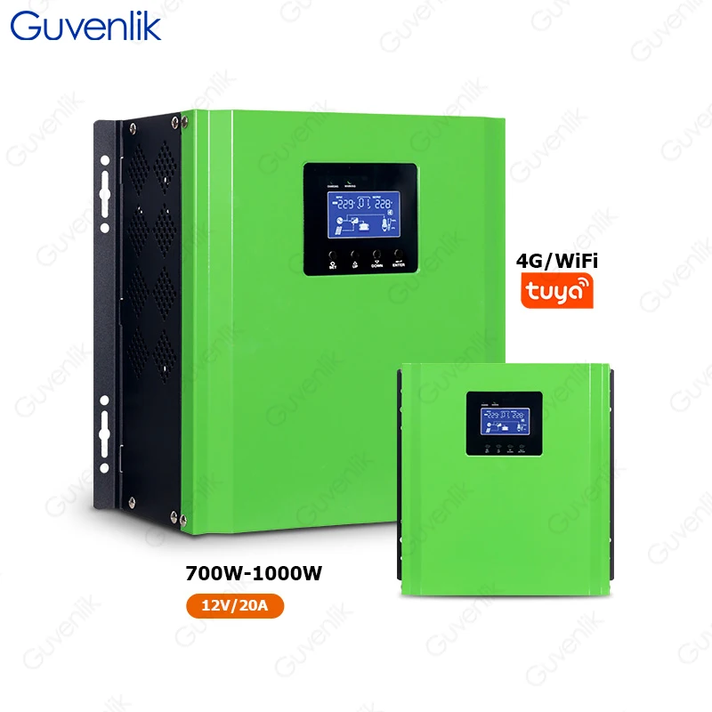 Guvenlik  wall mounted 1000va hybrid solar inverter TUYA WIFI 4G 700 watt 700W