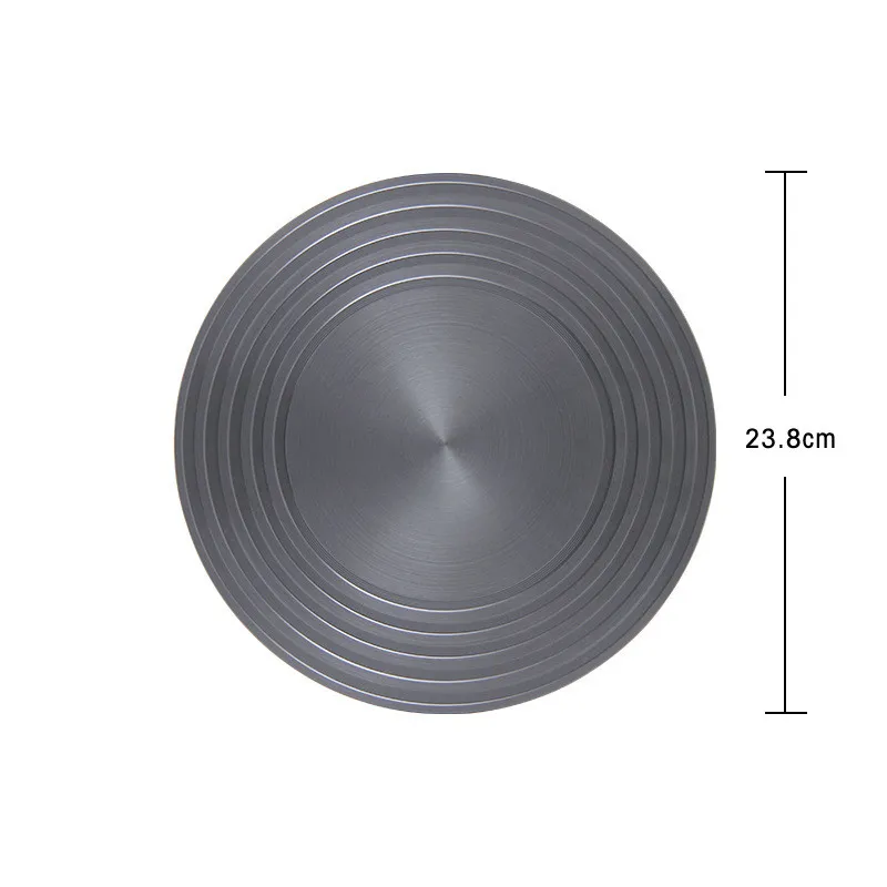 Aluminum Quick Thawing Plate Rapid Thermal Conduction Plate Anti-burning Black Multifunctional Round Thawing Plate