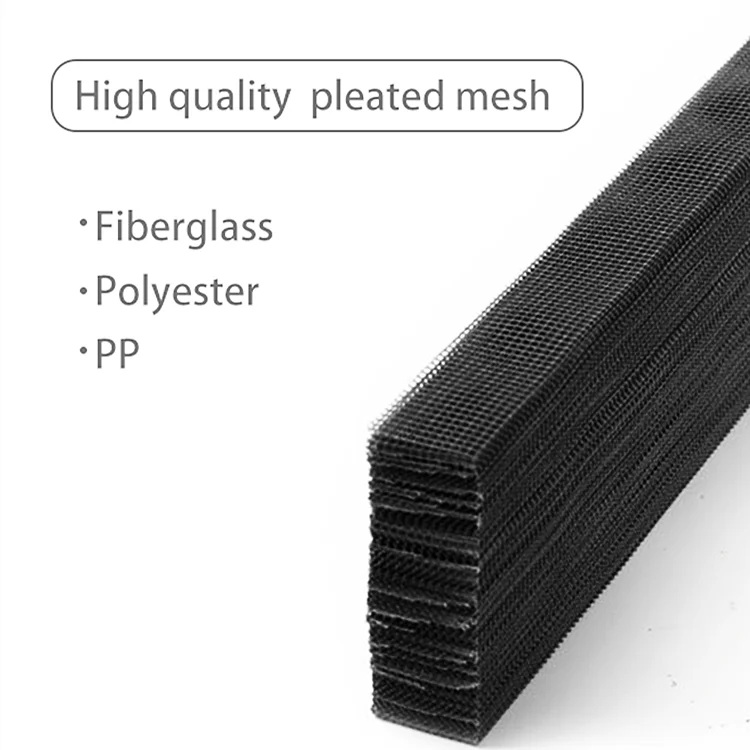 Jinwu Factory Polyester/Pet/Fiberglass/Pp Pleated Mesh Folding Screen Pleated Fly Screen Mesh