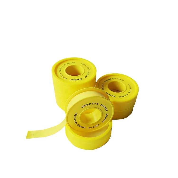 High Quality Expandable  Yellow PTFE  Thread Seal Tape Jumbo roll  For Gas Line