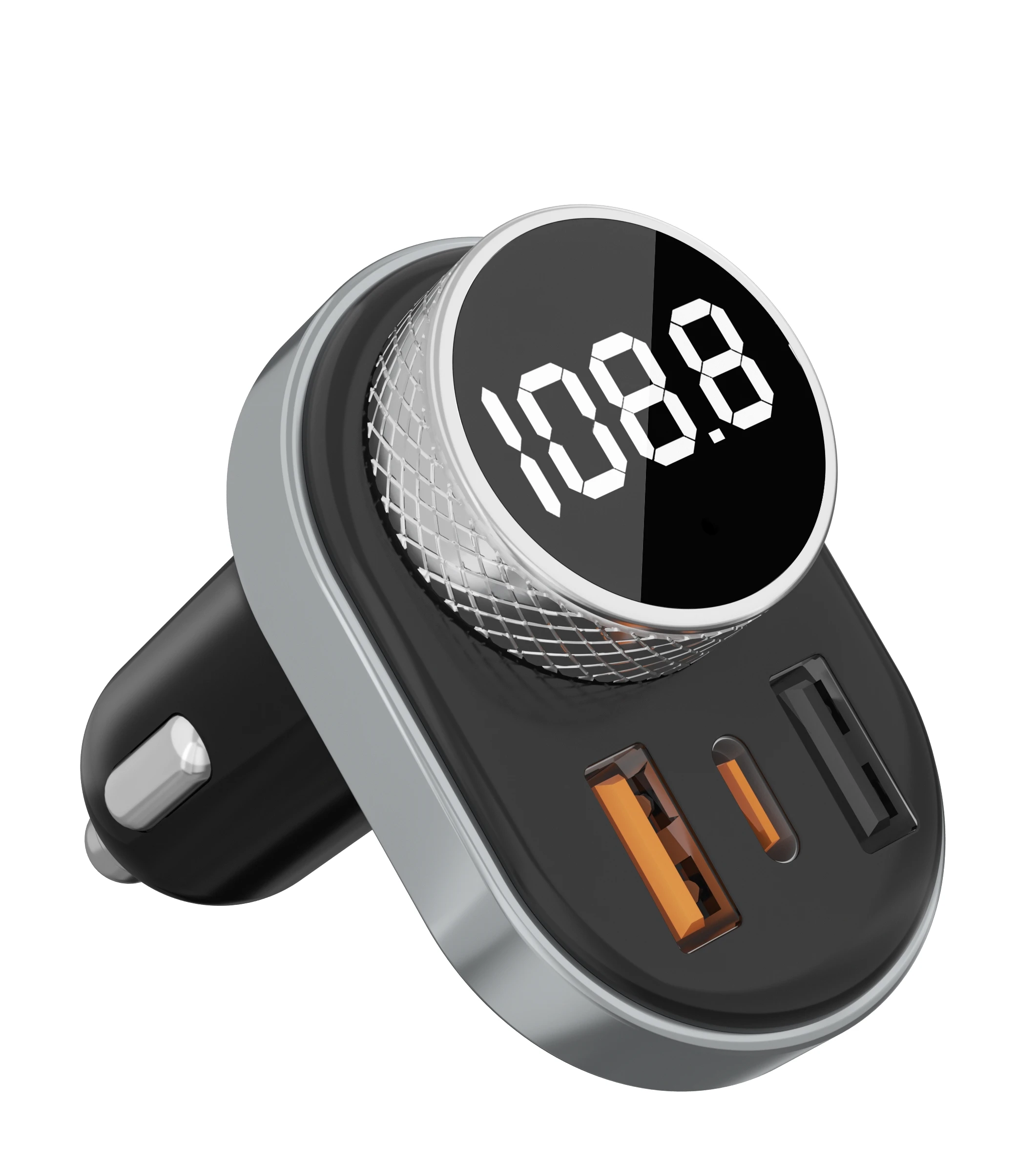 2022 unique design BT 5.0 full frequency fm transmitter handsfree PD QC3.0 30W dual car bluetooth charger mp3 player car kit