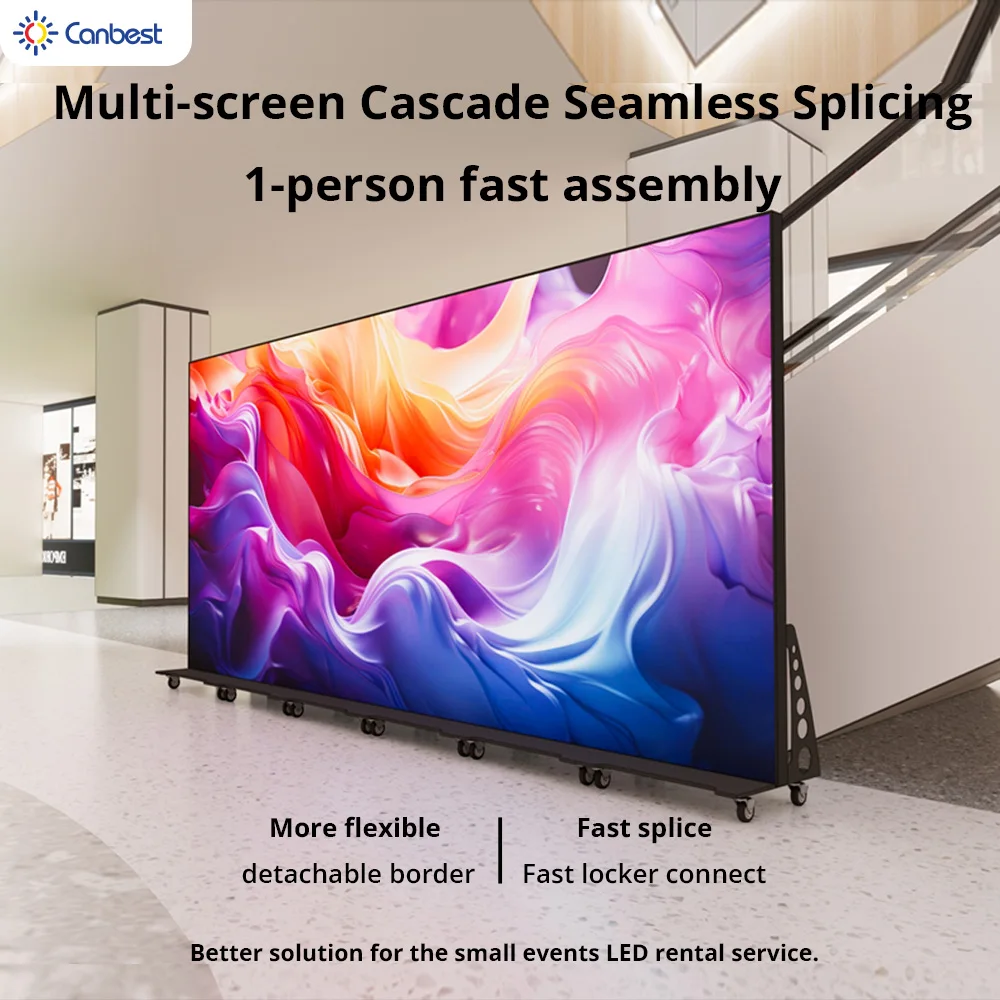 CJ PRO P1.8 P2.5 GOB Seamless Splicing Portable Smart Advertising Player LED Screen Digital Indoor LED Poster Display for Events