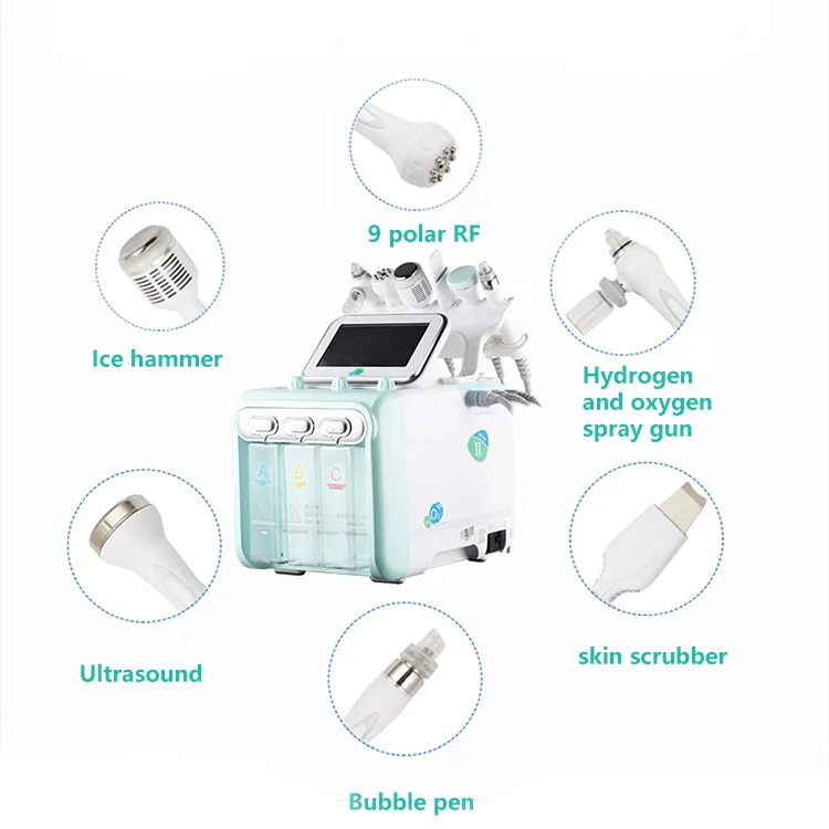 Skin Rejuvenation Hydra Peel Machine Oxygen Jet Peel Hydro Dermabrasion Beauty Jet Peel Facial Machine Beauty Salon 6 in 1