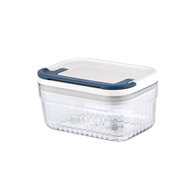 LINK LIFE 600ml Striped Storage Container (S) - Grey lid Wholesale Food Storage Containers