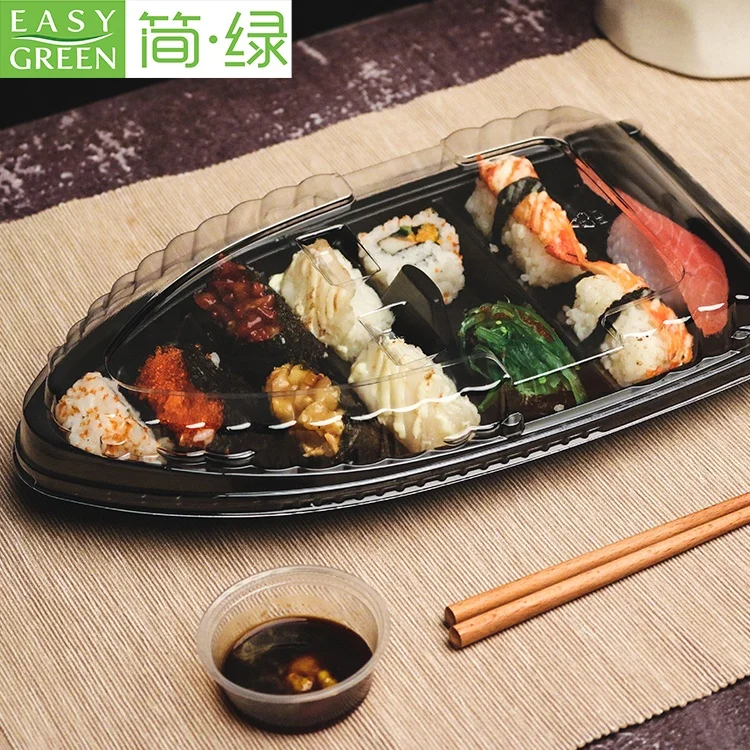 
Customized Disposable Ps Sushi Food Box Packaging Plastic Sushi Container Takeaway Box Tray On Sale 