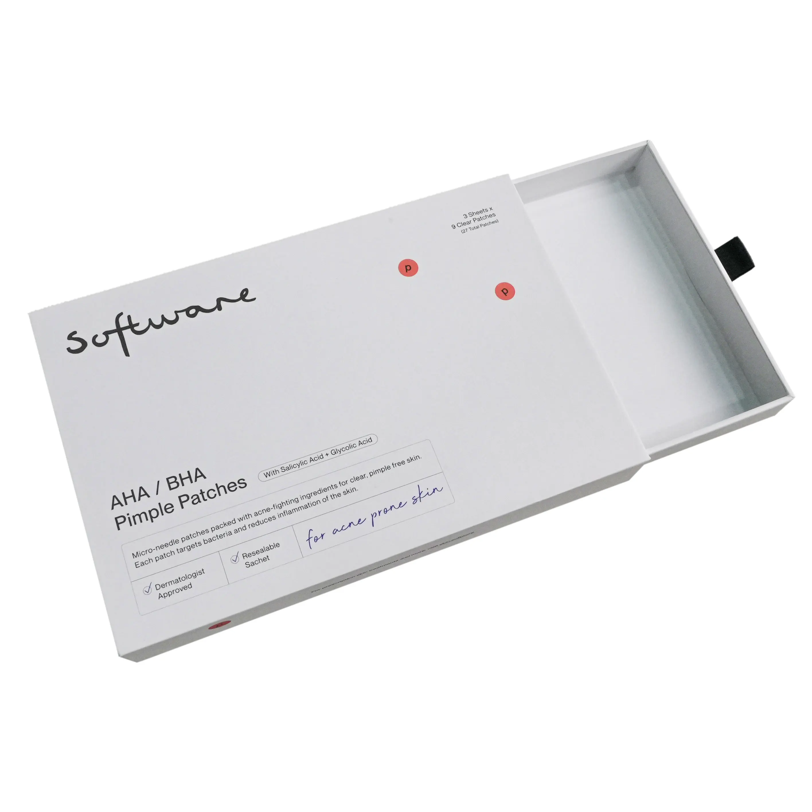 White customized logo printing drawer type gift box rigid cardboard storage box for packing items