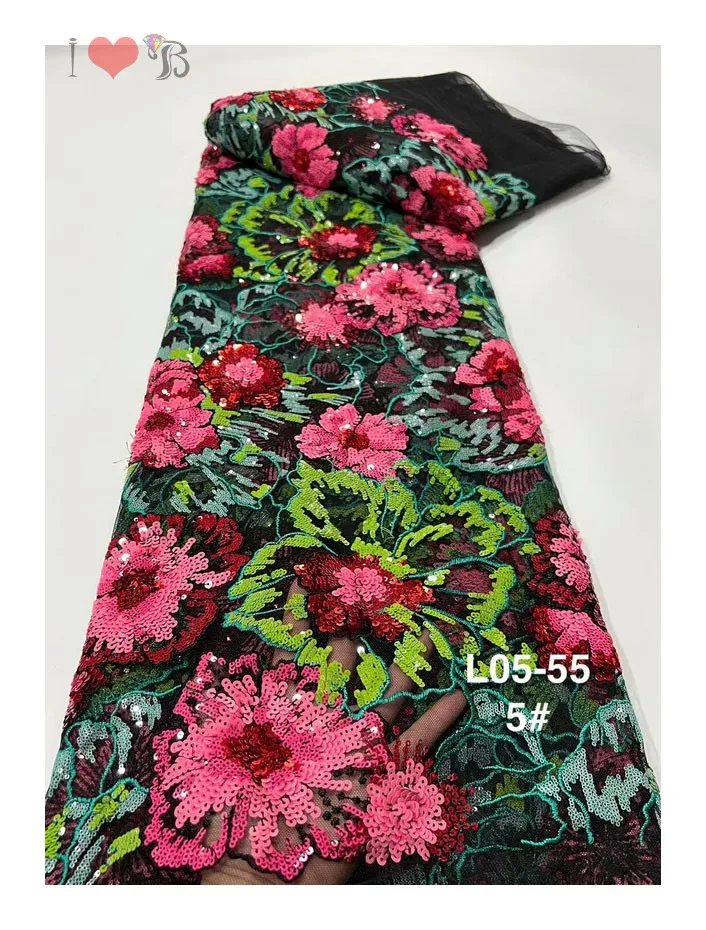 fashion floral sequins lace fabric for dubai lace fabric market