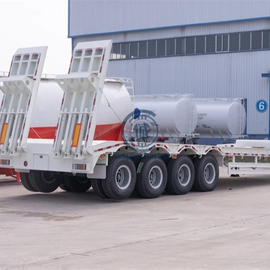 Низкорамный низкорамный прицеп Gooseneck Lowboy 2/3/4 тяжелый полуприцеп для транспортировки экскаватора 3 Ax