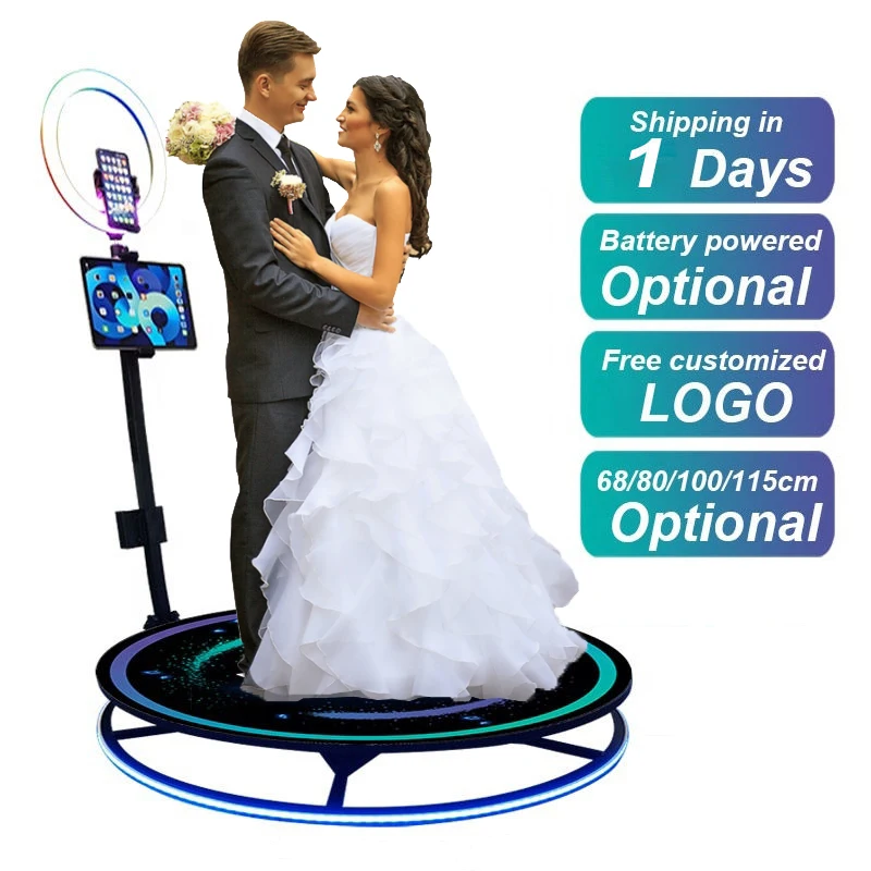 Dropshipping Shell Kiosk Props Machine 360 Degree Photo Video Booth Rotating 360 Photo Booth for Business