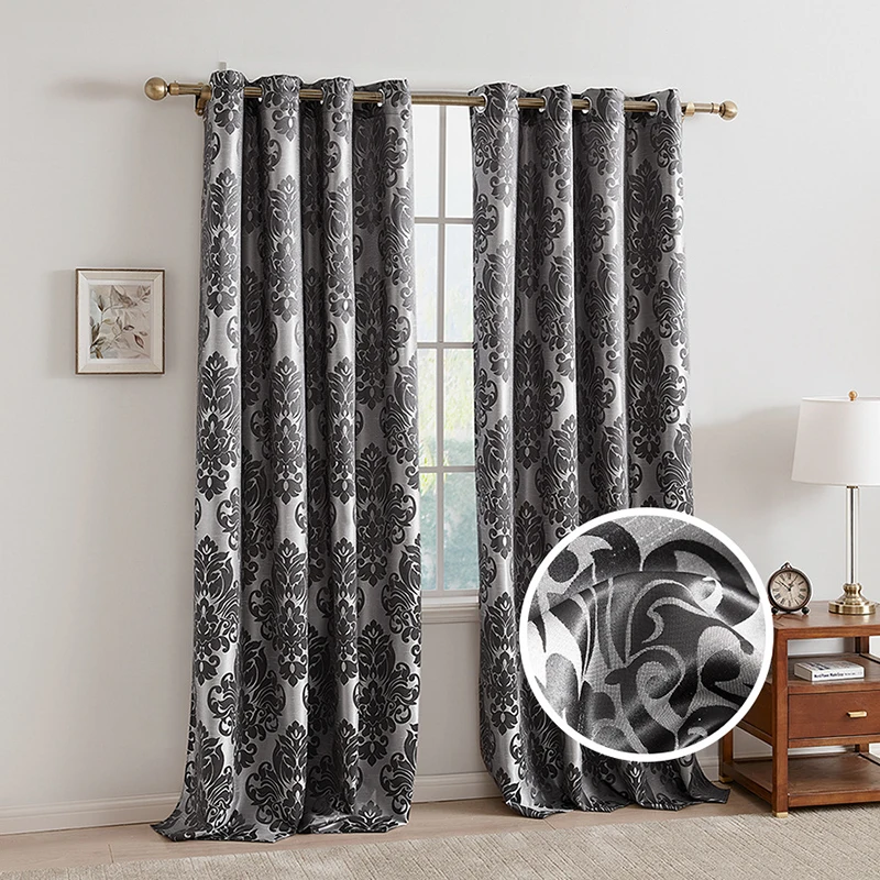 Factory Supply Simple Linen Style 100% shading Blackout Curtain Fabric