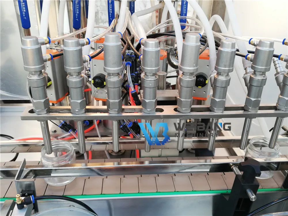 Automatic Glass Jar  Filling Machine 180ml 280ml Consistency of Creamed Honey  chocolate spread filling and capping machine