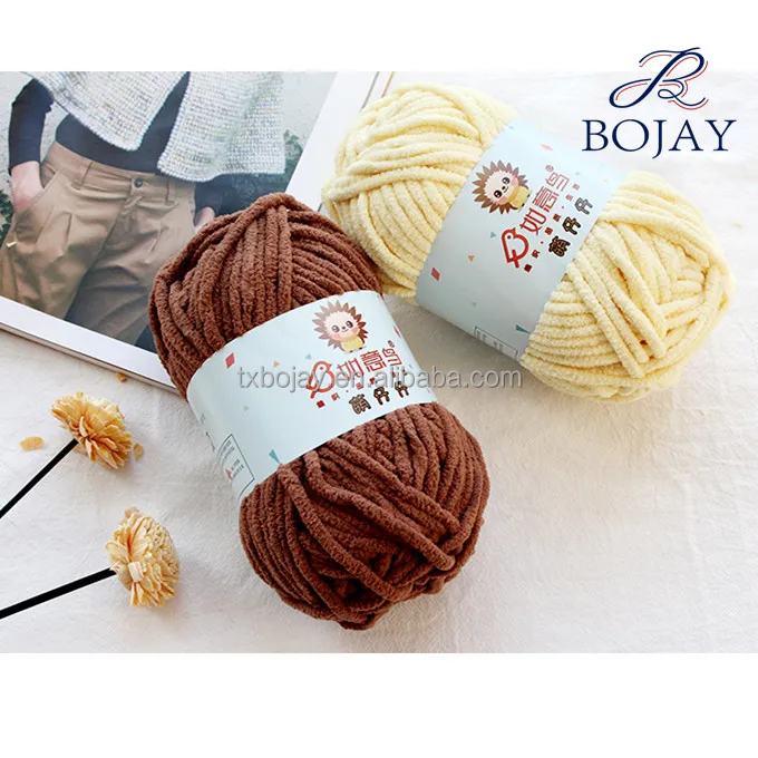 2024 New  yarn, 100g with 68 meters long 100% Polyester Thin Chenille Yarn