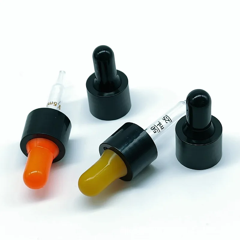 Customized Black & White PP Double Layer Large Circle Rubber Head Essence Bottle Makeup Accessories