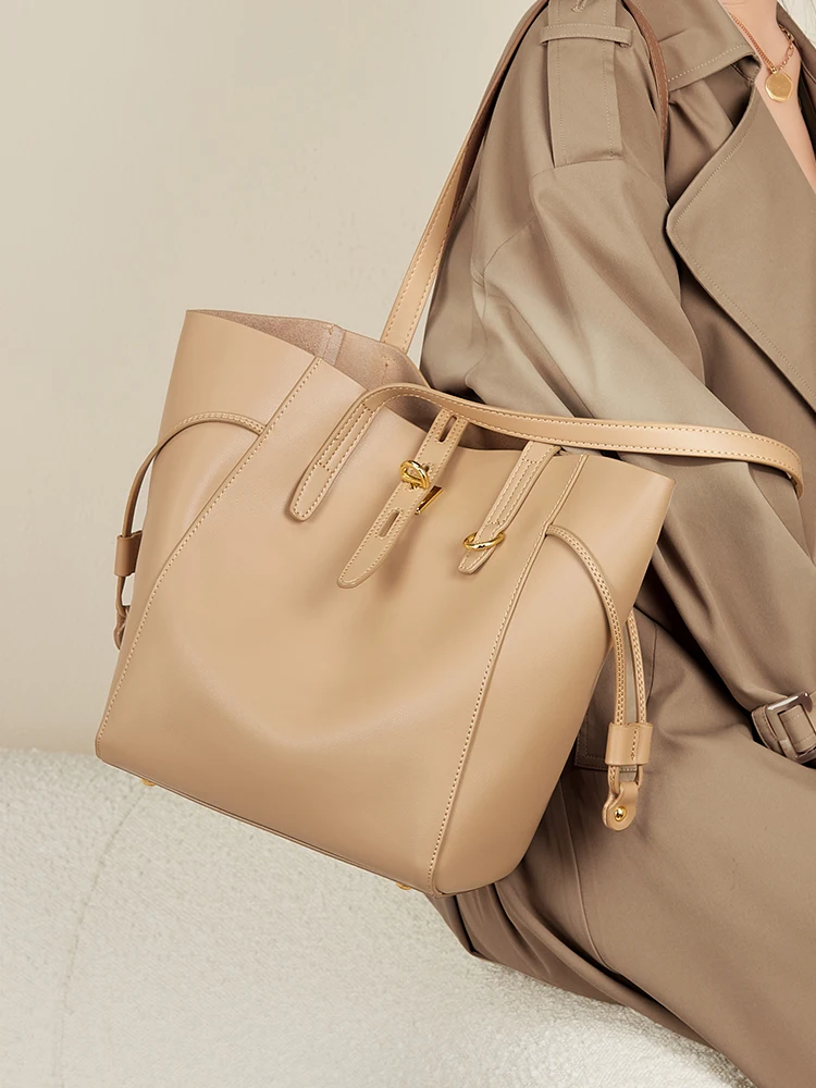 NEW 2022 luxury Designer High Quality Leather Bucket Tote Shoulder Bag For Girl