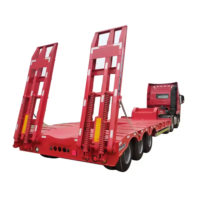China Wind Blade Trailer Extendable Low Bed Truck Semi Trailer