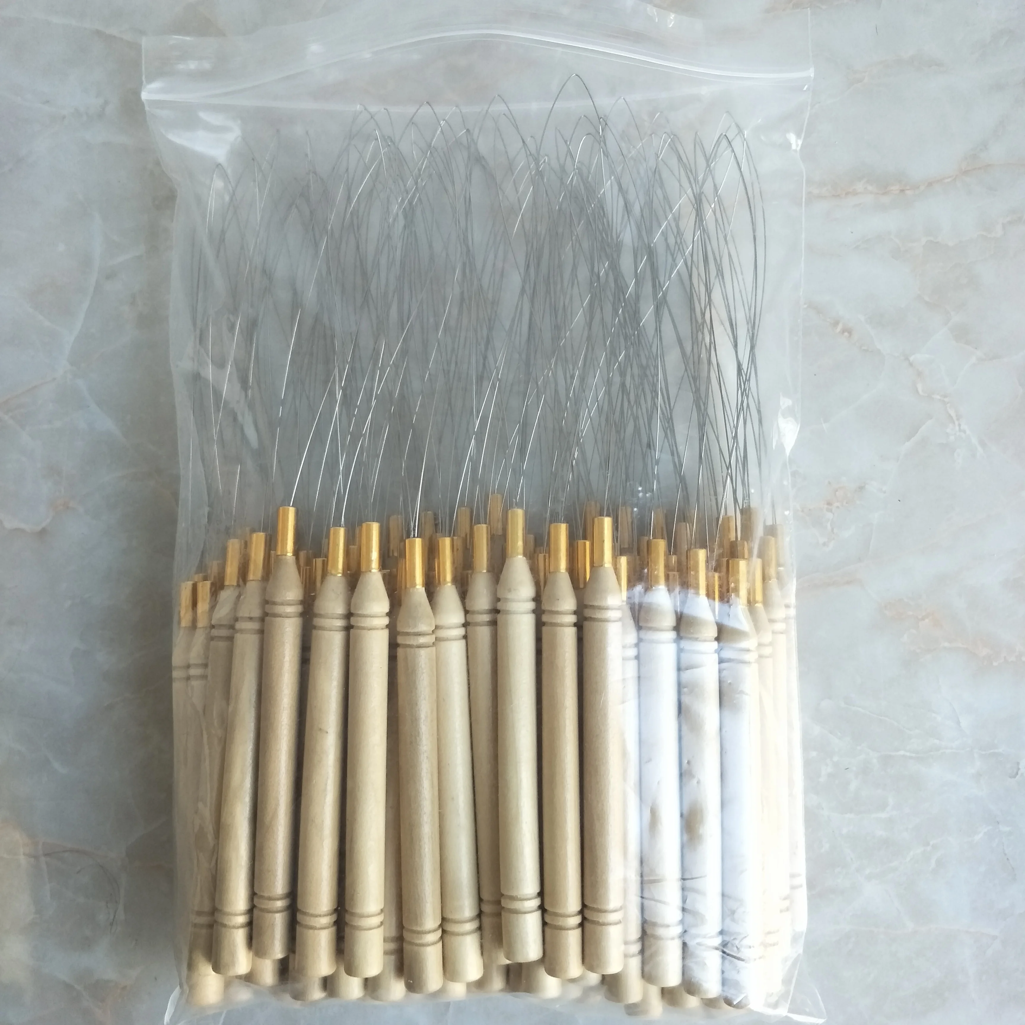 micro rings loop tool loop threader pulling needle used with hair plier and beads for human hair extension tools